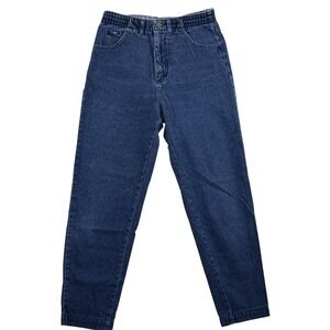 Vintage Lee Jeans Womens 8 Medium Blue High Waist Tapered Leg Made USA 90s Denim